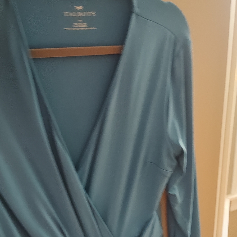Talbots Teal Wrap Dress